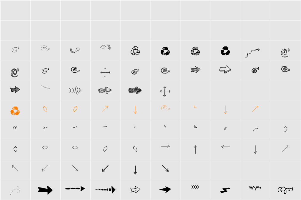 Austie Bost Arrow Mania Character Map