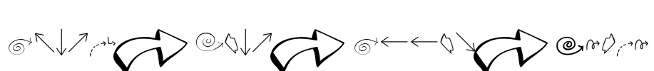 Austie Bost Arrow Mania Font Image