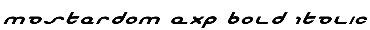 Masterdom Exp Bold Italic Font Image