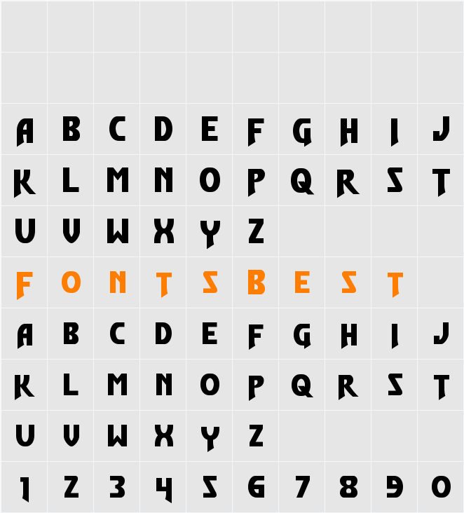 Flash Rogers Straight Expanded Character Map