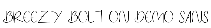 Breezy Bolton DEMO Sans Font Image