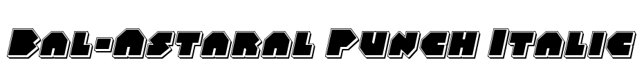 Bal-Astaral Punch Italic Font Image