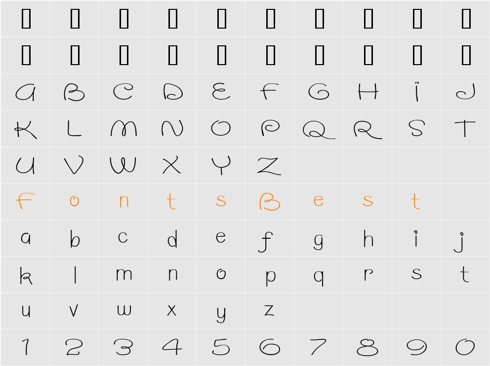 Morning Limerick BTN Exp Lt Character Map
