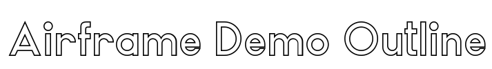 Airframe Demo Outline Font Image