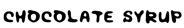 Chocolate syrup Font Image