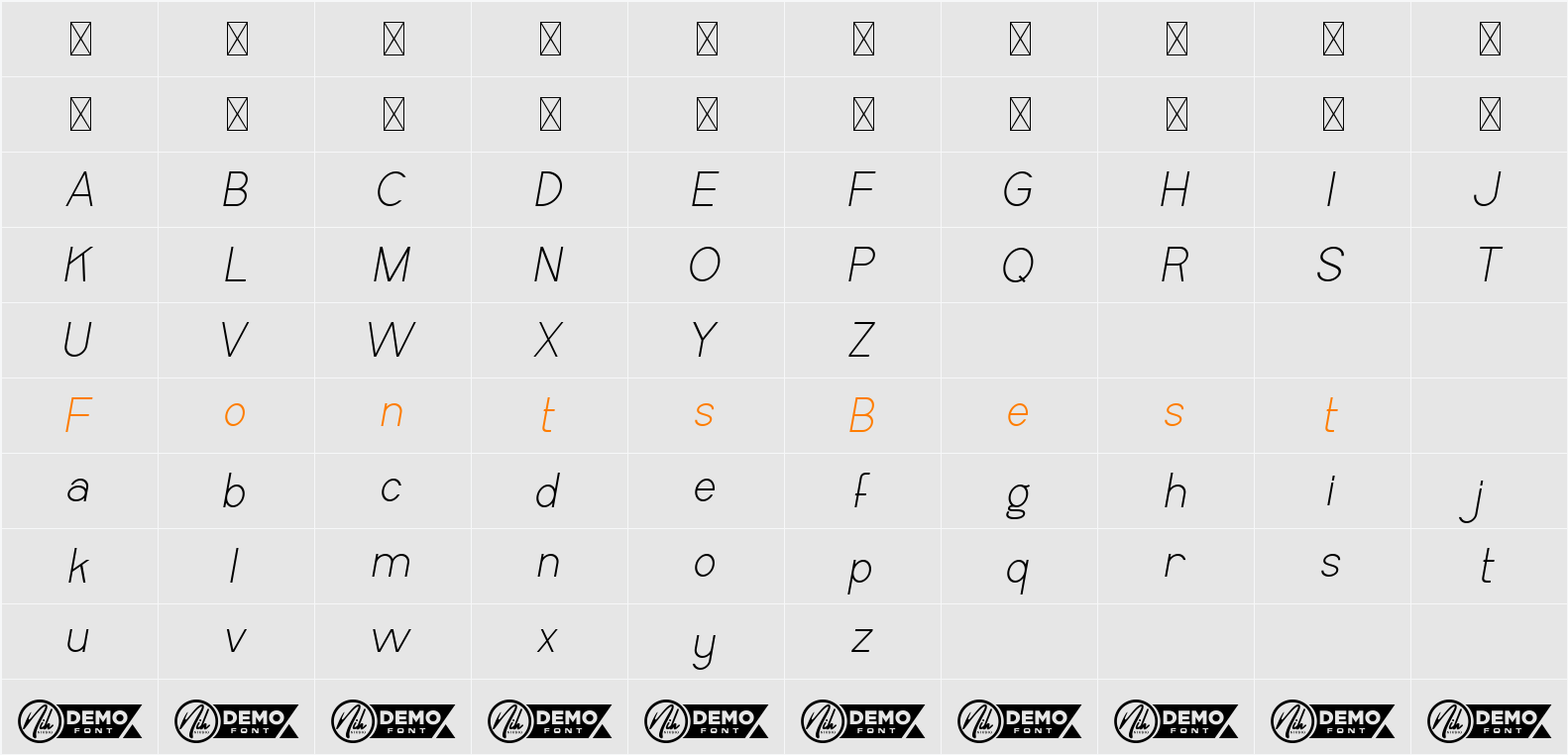Brockheart Demo Character Map