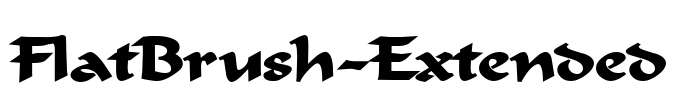 FlatBrush-Extended Font Image