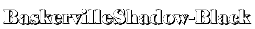 BaskervilleShadow-Black Font Image
