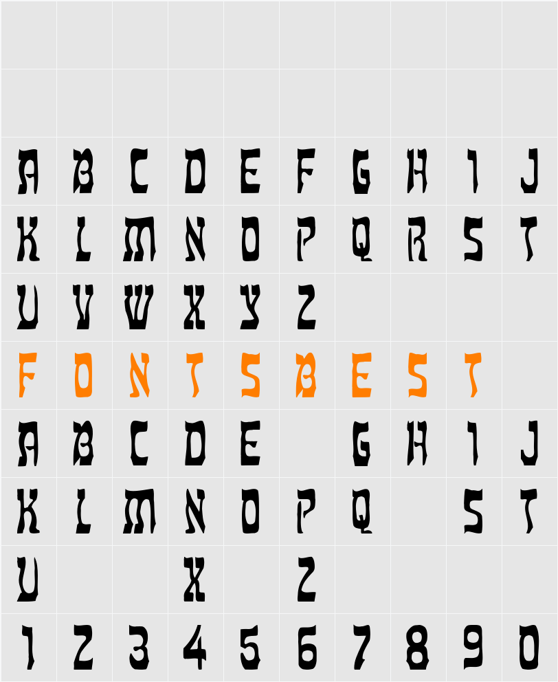 Moses-Light Character Map