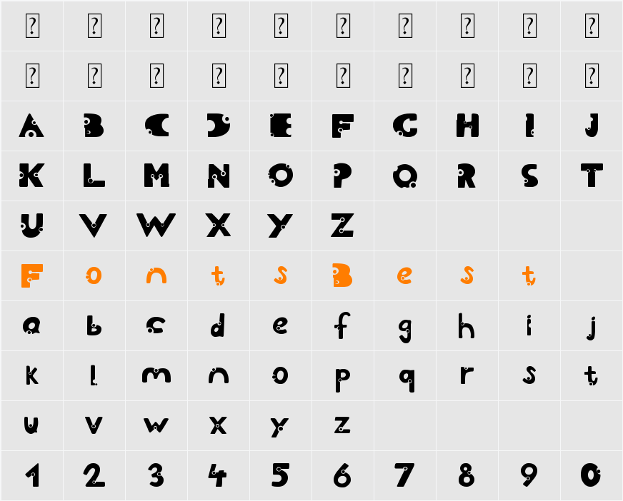Cheesy Character Map