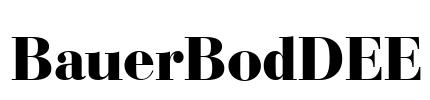 BauerBodDEE Font Image