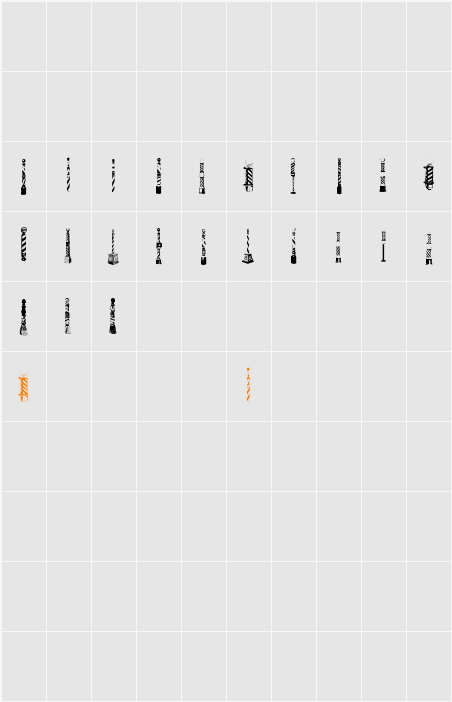 BarberPoles Character Map
