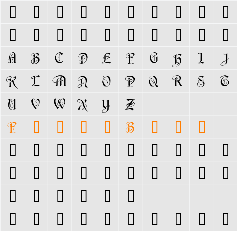 Averoigne Character Map