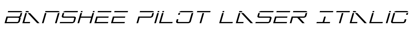 Banshee Pilot Laser Italic Font Image