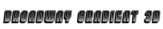 Broadway Gradient 3D Font Image