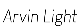 Arvin Light Font Image