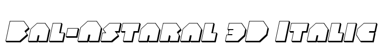 Bal-Astaral 3D Italic Font Image