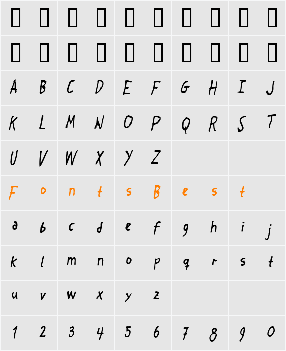 JI-Miseat Character Map