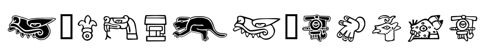 AztecDaySigns Font Image