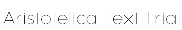 Aristotelica Text Trial Font Image