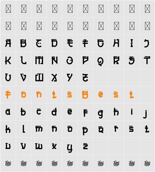 BAMIDA PERSONAL USE Character Map