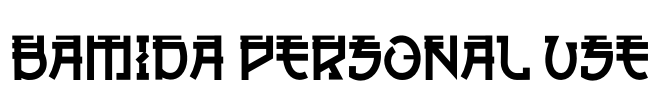 BAMIDA PERSONAL USE