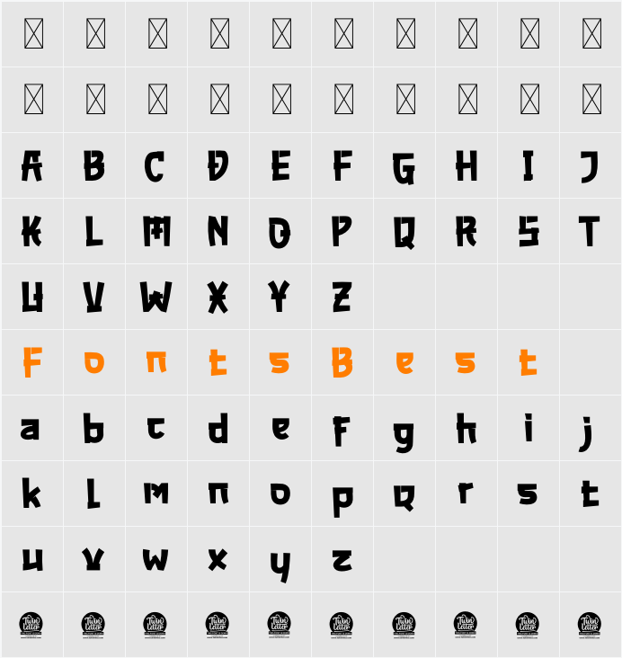 AKUMARU Personal Use Character Map