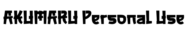 AKUMARU Personal Use Font Image