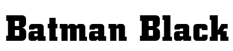 Batman Black Font Image
