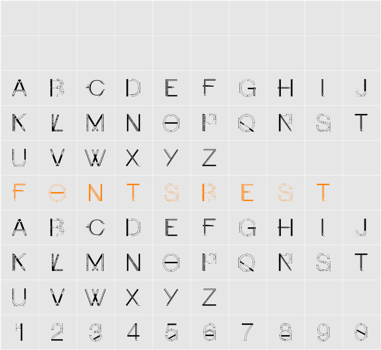 Craft Font Character Map