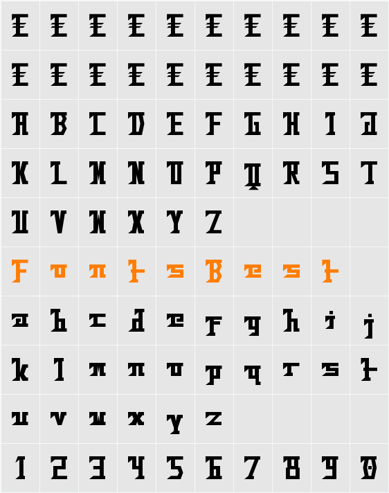 Bad Future Character Map