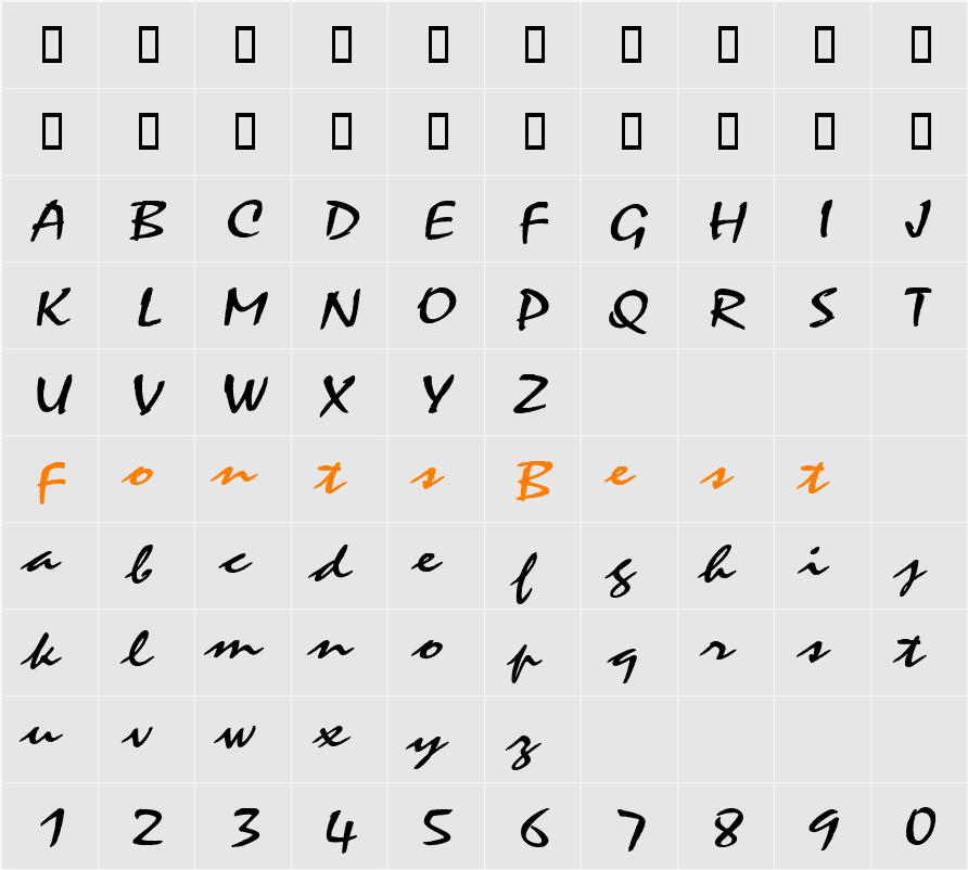 CycloneExtended Character Map