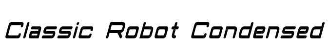 Classic Robot Condensed Font Image