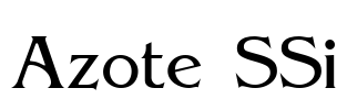 Azote SSi Font Image