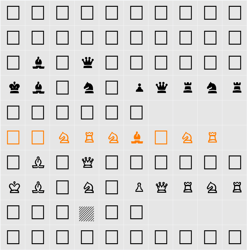 Cheq Character Map