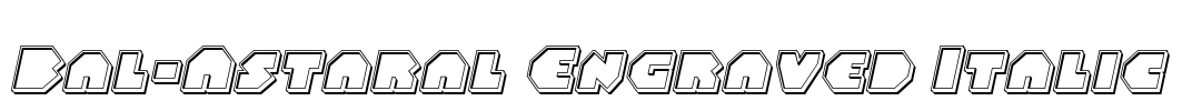 Bal-Astaral Engraved Italic Font Image