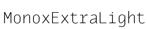 MonoxExtraLight Font Image