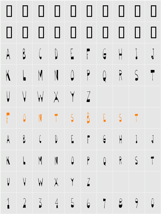 BigBottomTall Skinny Character Map