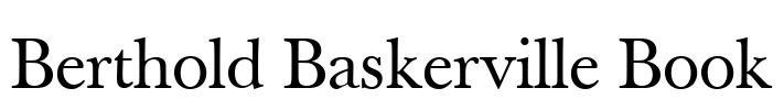 Berthold Baskerville Book