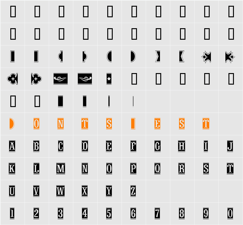 Baraboo Banner Character Map