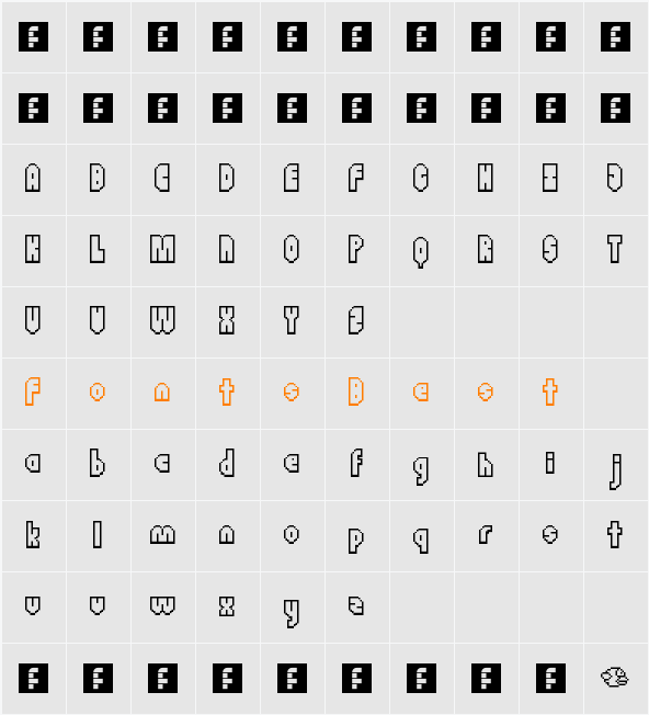 FlappyBirdy Character Map