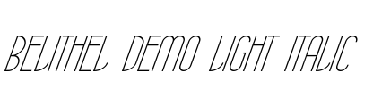 Belithel Demo Light Italic Font Image