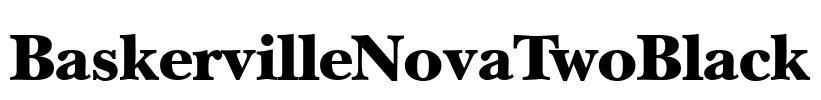 BaskervilleNovaTwoBlack Font Image