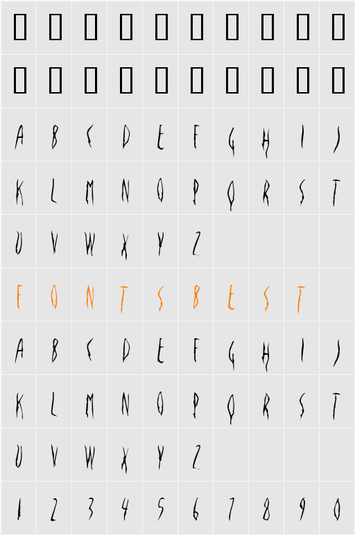 JI-Fezzes Character Map