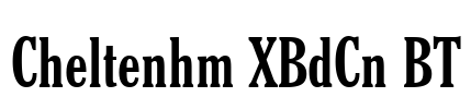 Cheltenhm XBdCn BT Font Image
