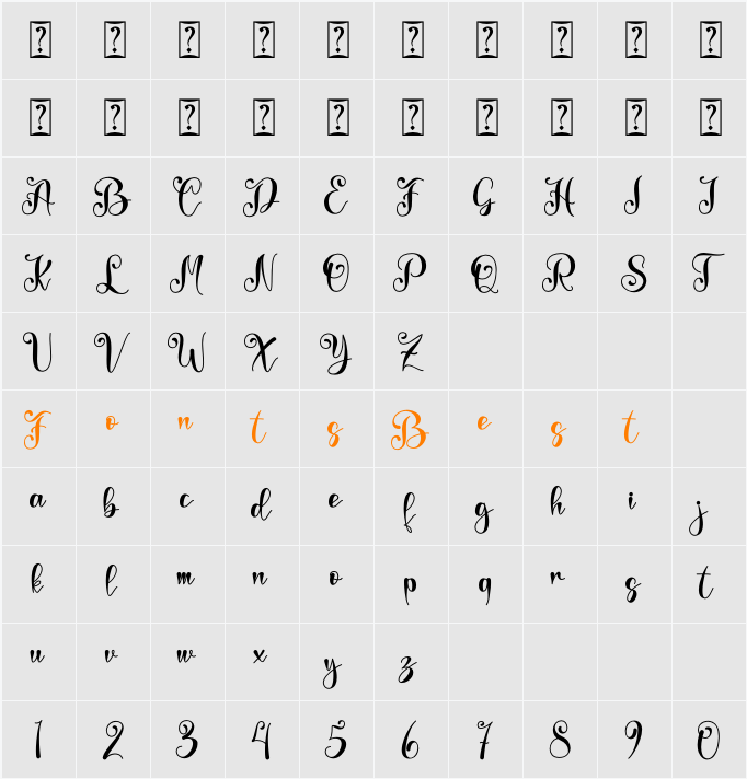 betteryou - Personal Use Character Map