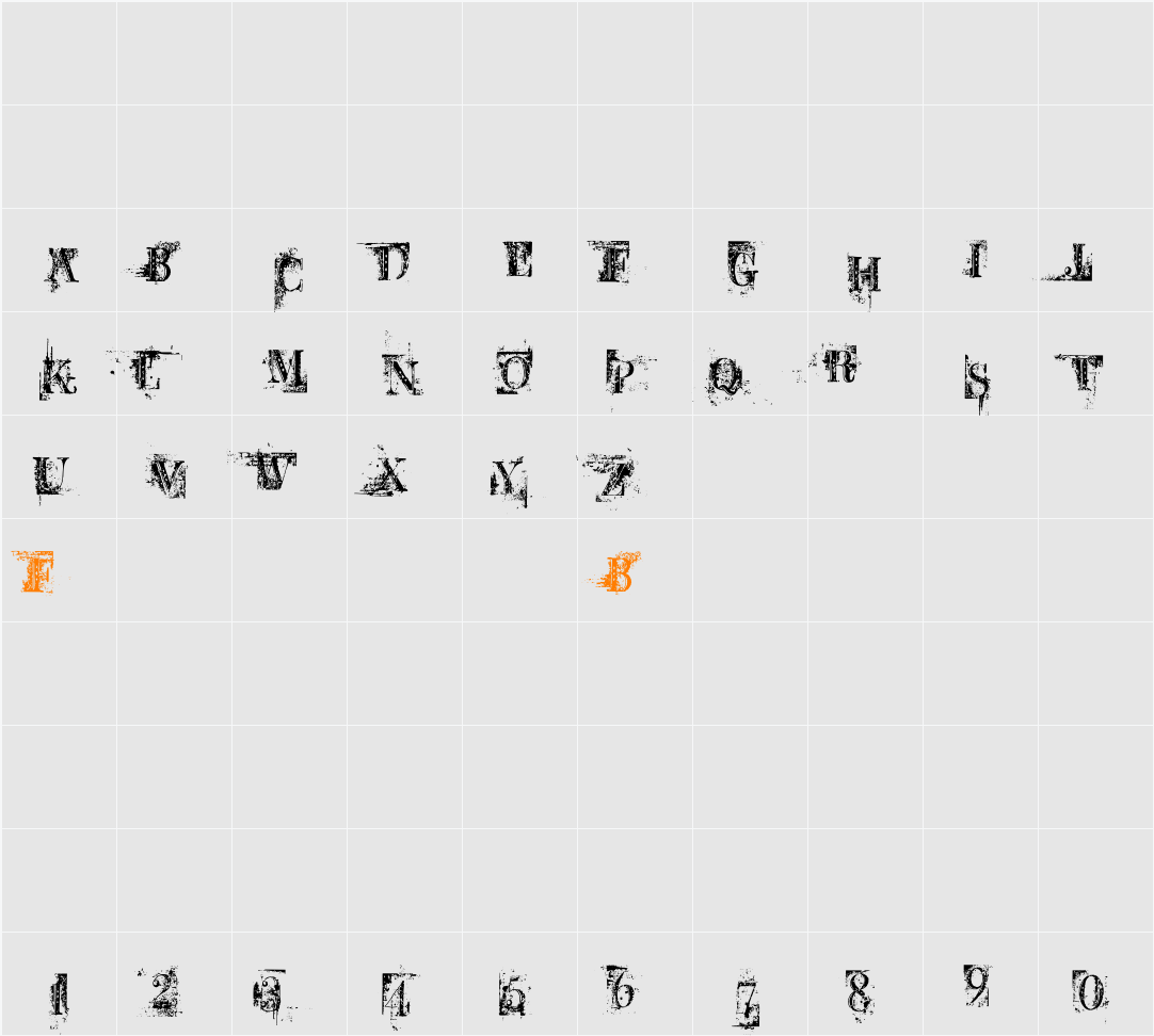 BB Petie Boy Character Map