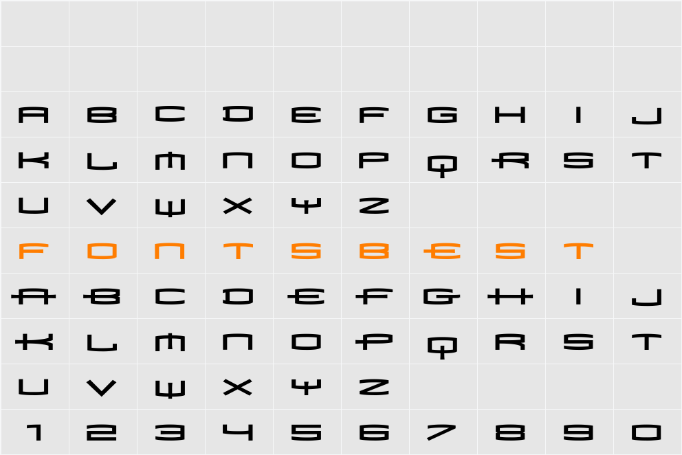MataCondBd Character Map