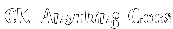 CK Anything Goes Font Image