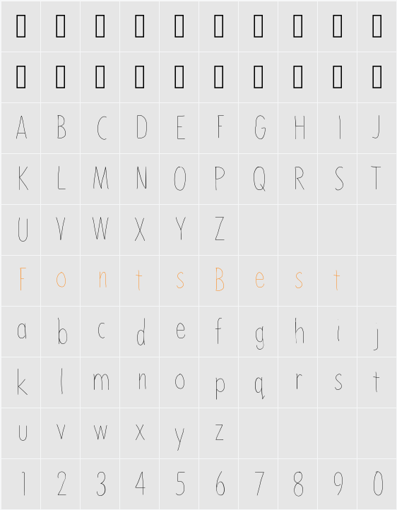 BDToulouse Character Map